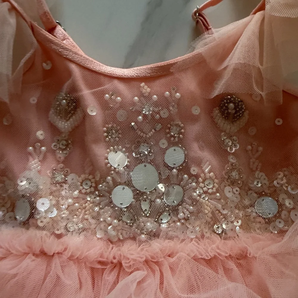 Tutu Du Monde ruffled sequin embellished pink dress 3-6 month old baby girl - Picture 2 of 7